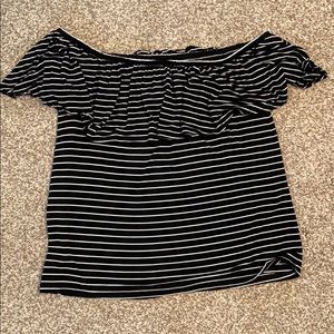 long sleep off shoulder top